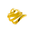 Asymmetrical Ribbon 22k Gold Ring