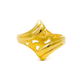 Cutwork Overlapping 22k Gold Ring