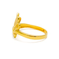 Distinct Half Flower 22k Gold Ring