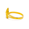 Lightweight Floral 22k Gold Ring