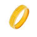 Alternating Striped 22k Gold Textured Band