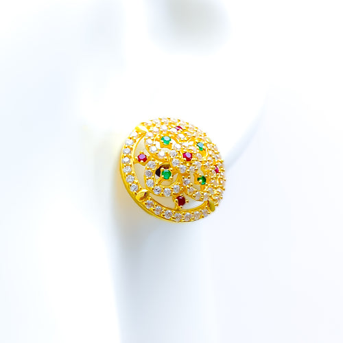 vibrant-multi-color-22k-gold-cz-earrings