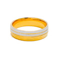 Glossy Two-Tone Versatile 22k Gold Band
