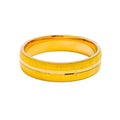 Delightful Striped Textured 22k Gold Band