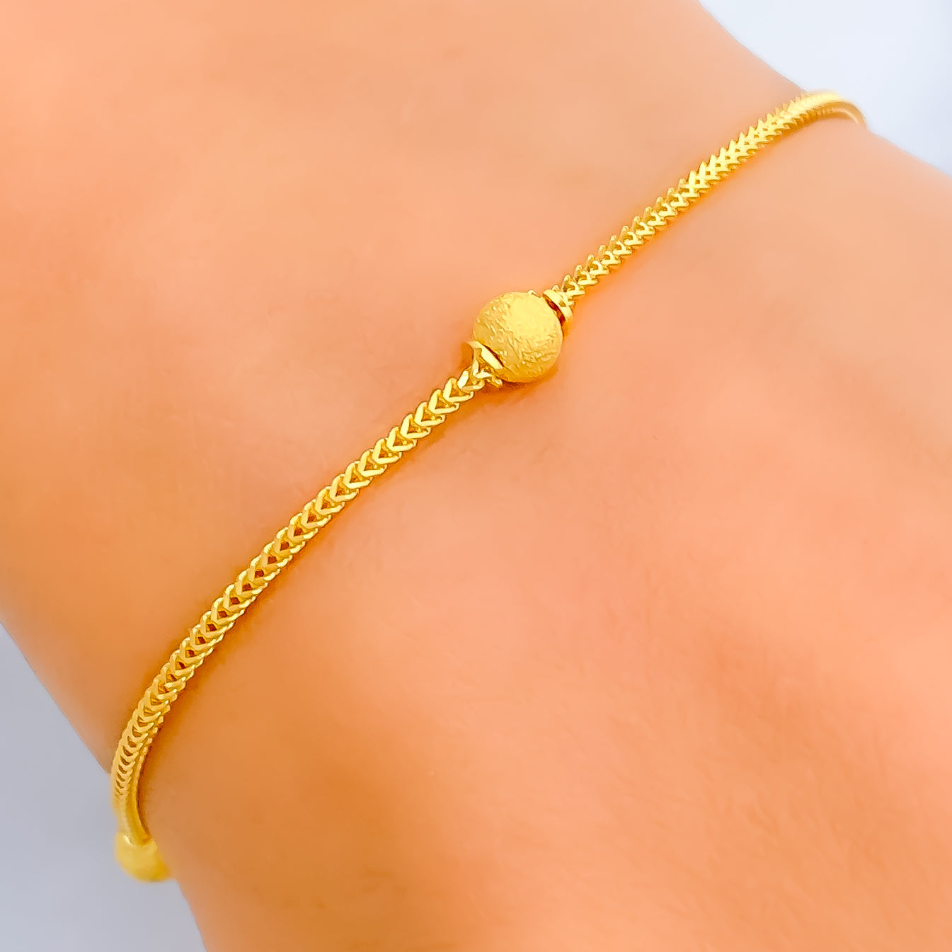 Thin Light Weight Gold Design Baby Bangles for Regular Wear Smooth B25214