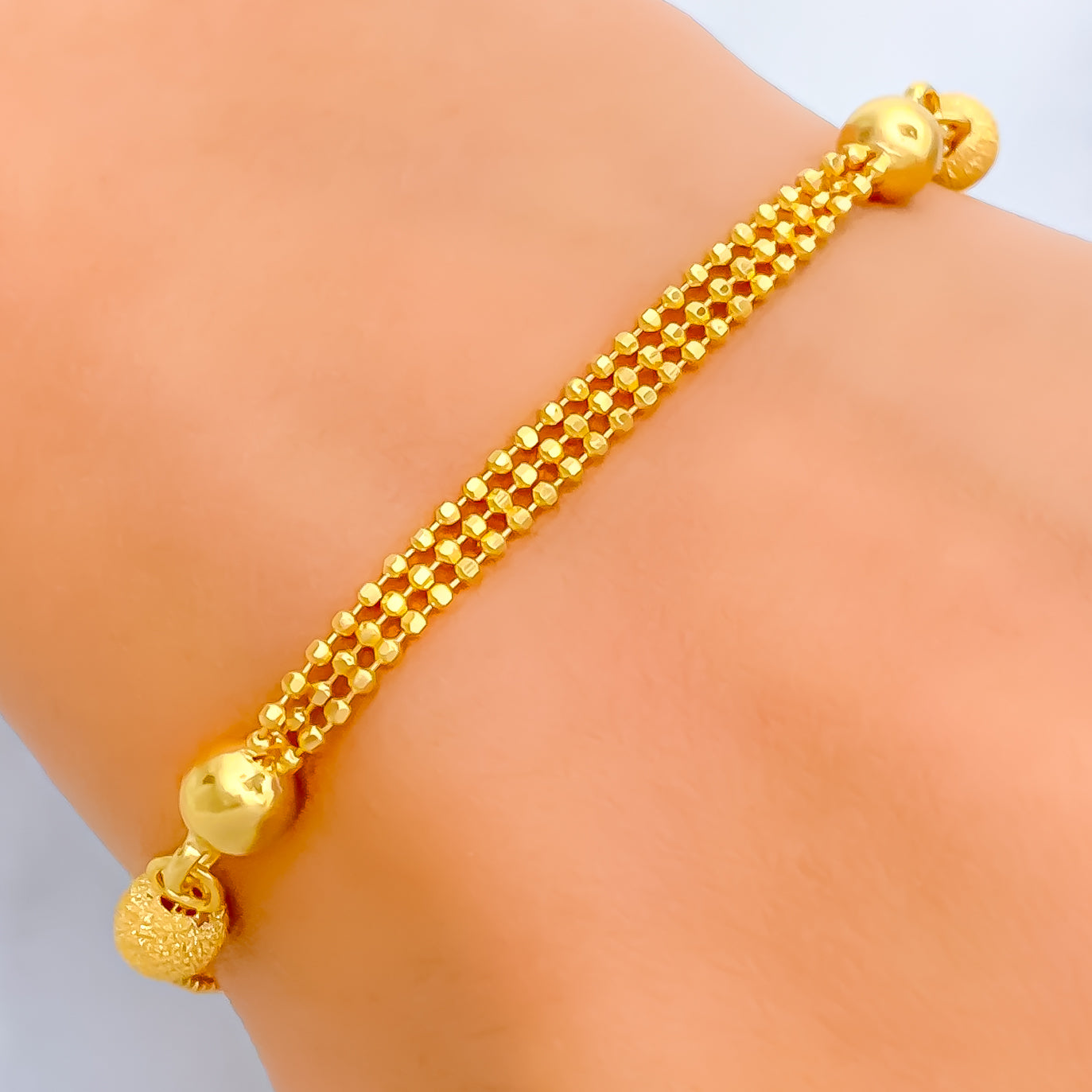 22K Gold Plated American Diamond Om Charm Bracelet For Girls, Teens & –  Shining Jewel