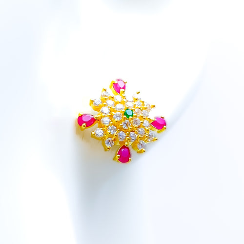 brilliant-multi-color-22k-gold-cz-earrings