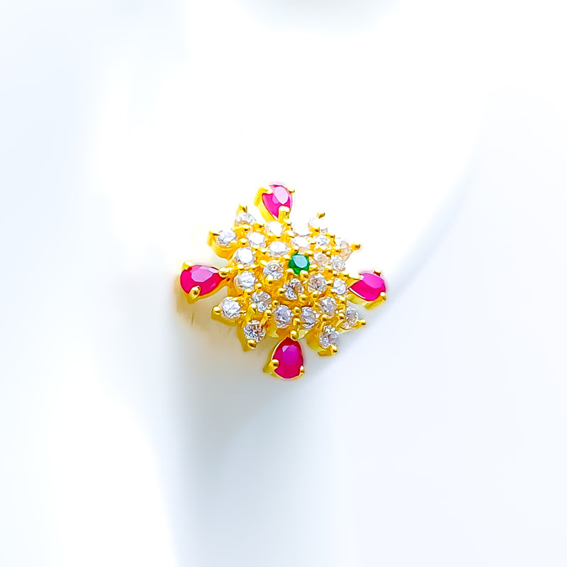 brilliant-multi-color-22k-gold-cz-earrings