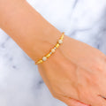 Upscale Jazzy 22k Gold Orb Bracelet