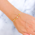 Multi-Color Elegant 22k Gold Orb Bracelet