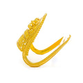 Shimmering Floral 22K Gold Vanki Ring 