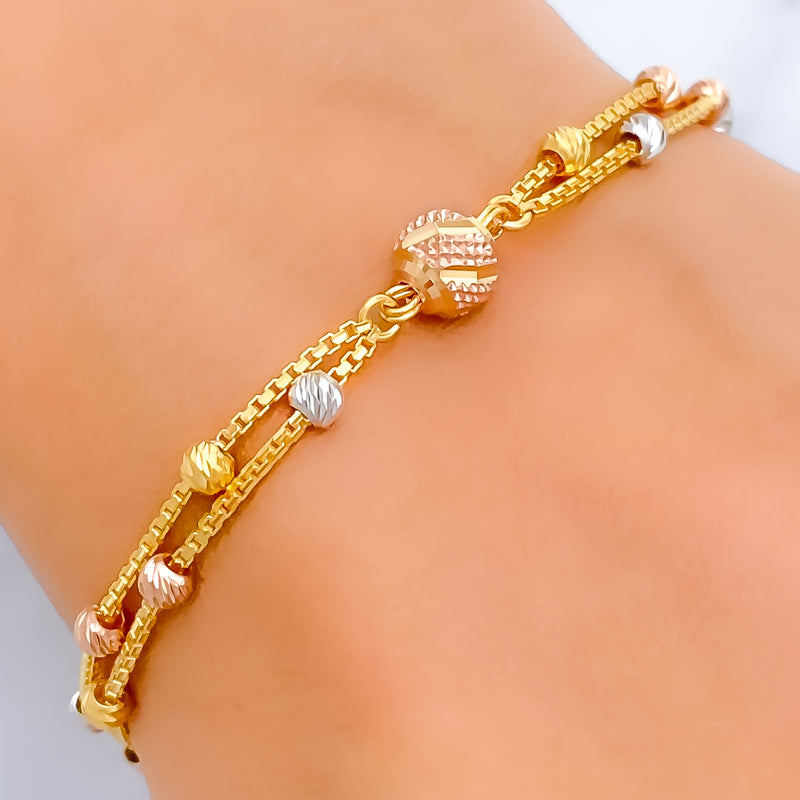 Vibrant Attractive 22k Gold Orb Bracelet