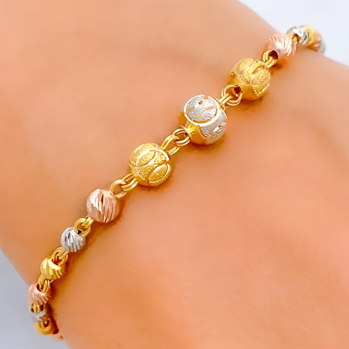 Lovely Luscious 22k Gold Orb Bracelet