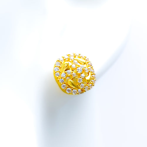 stately-trendy-22k-gold-cz-earrings