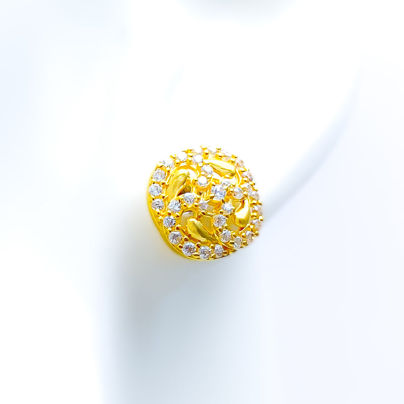 stately-trendy-22k-gold-cz-earrings