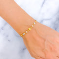 Striking Sleek 22k Gold Orb Bracelet