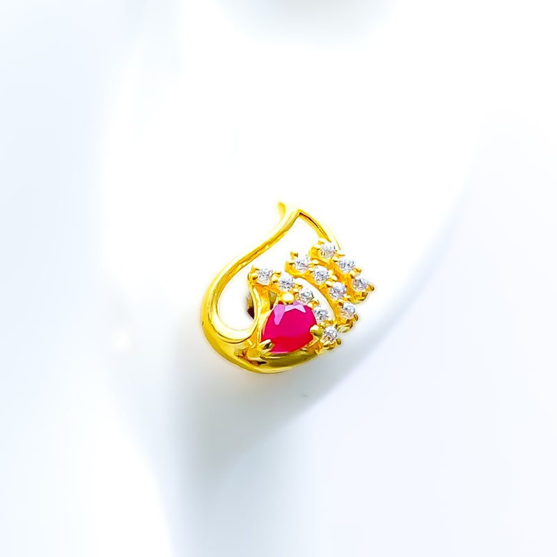 lovely-stylish-22k-gold-cz-earrings