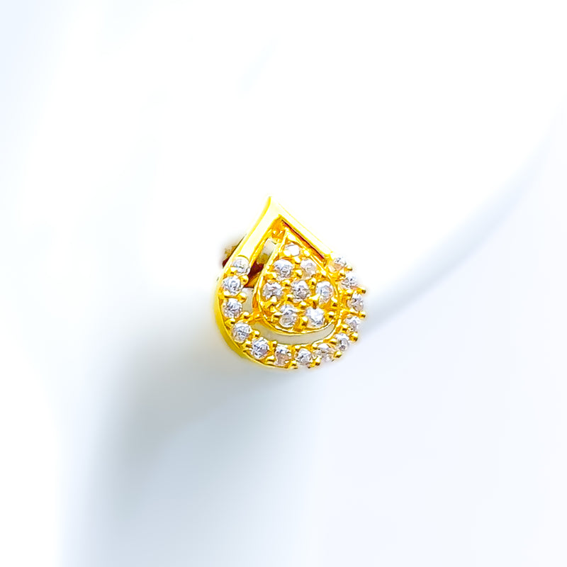 opulent-fashionable-22k-gold-cz-earrings