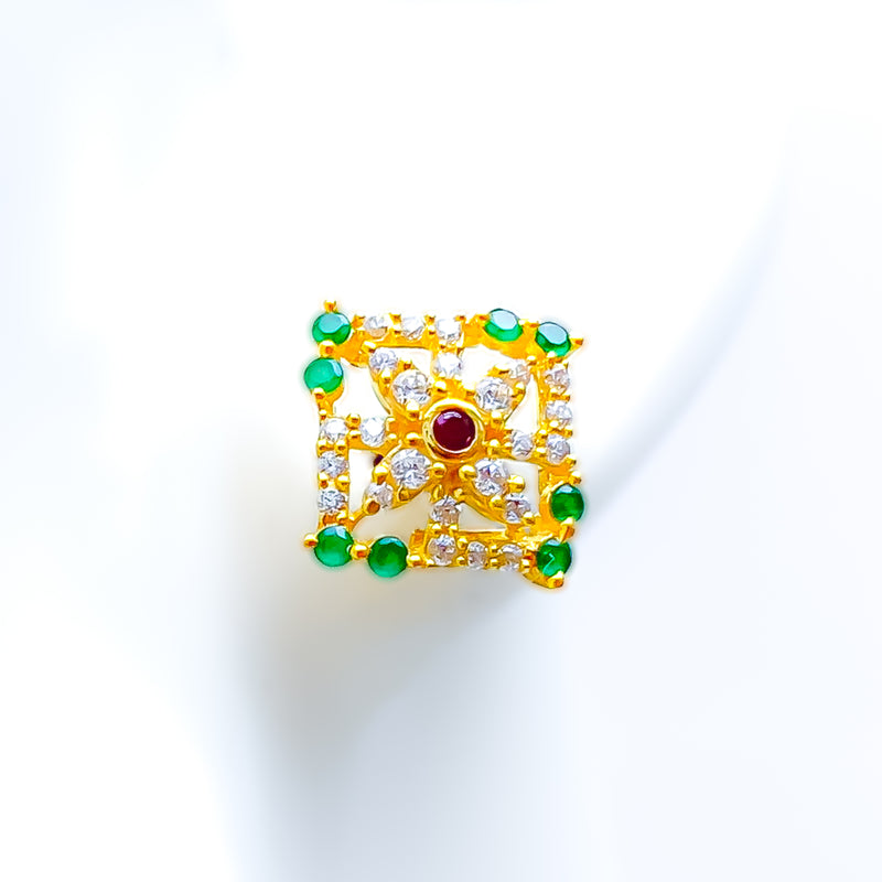 multi-color-charming-22k-gold-cz-earrings