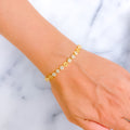 Gorgeous Hexagon Accented 22k Gold CZ Bracelet