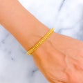 Modern Multi-bead 22k Gold Bangle Bracelet