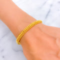 Modern Multi-bead 22k Gold Bangle Bracelet