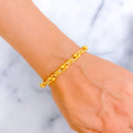 Timeless Ornate 22k Gold CZ Bangle Bracelet
