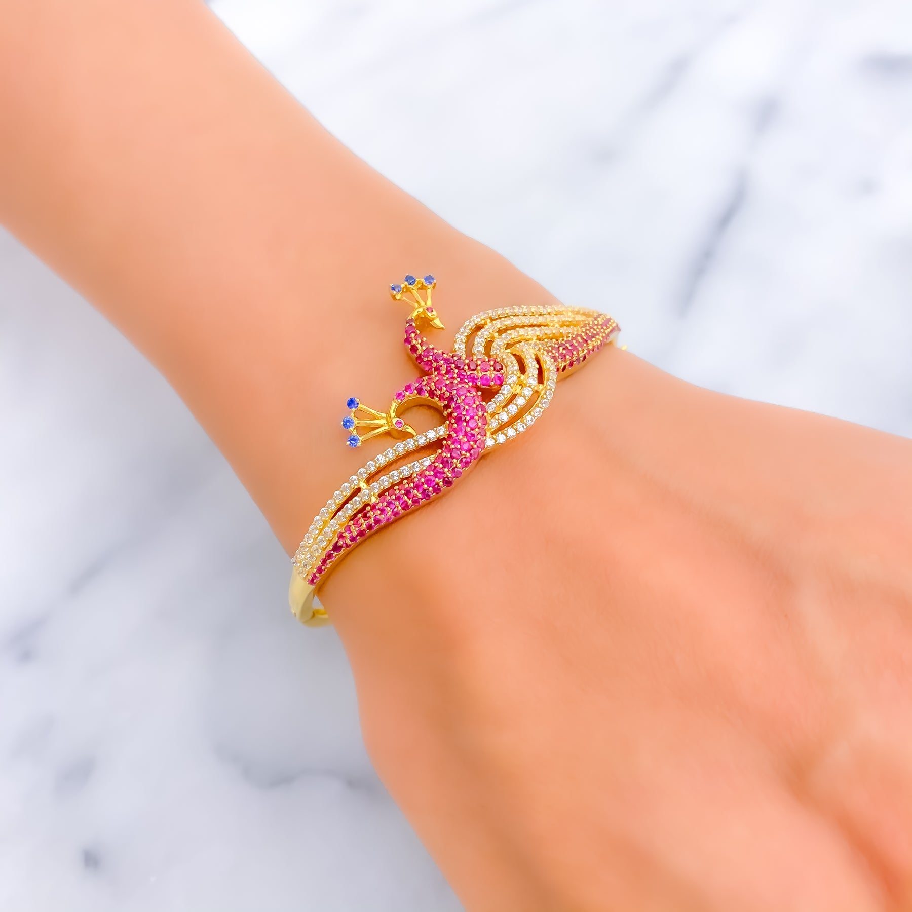 Amazon.com: Rain Jewelry Peacock Tail Feather Wide Cuff Bracelet: Clothing,  Shoes & Jewelry