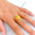 Stunning Paisley Adorned 22k Gold Ring 