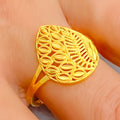 Iconic Luscious Leaf 22k Gold Ring 