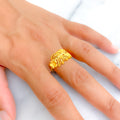 Upscale Vine Shaped 22k Gold Ring 