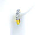Ritzy Shimmering 18K Gold + Diamond Bali Earrings 