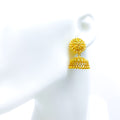 Festive Traditional 22k Gold Jhumki Earrings