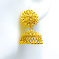 Festive Traditional 22k Gold Jhumki Earrings