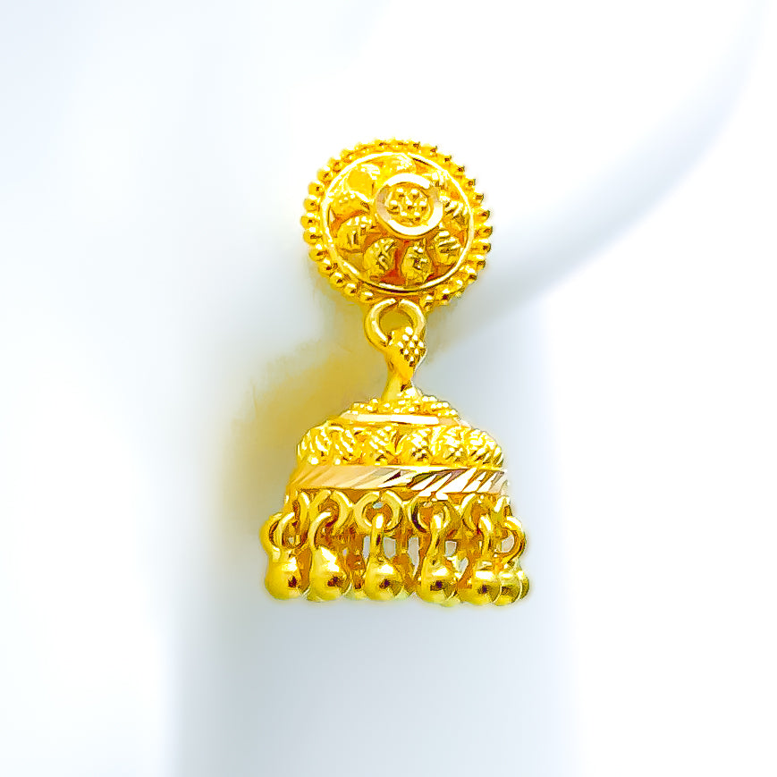 22k Gold Earrings Jhumki Jhumka Indian Wedding Women Jewelry, K1823 - Etsy