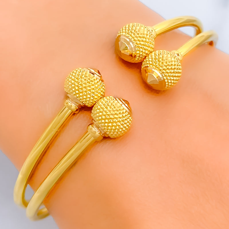 Evergreen Opulent 22k Gold Bangle Bracelet 