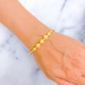 Iconic Striped 22k Gold Bangle Bracelet 