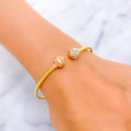 Elegant Fine Dotted 22k Gold Bangle Bracelet 