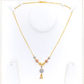 Reflective Polka Dotted 22K Gold Necklace