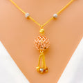 Majestic 22K Rose Gold Netted Necklace 