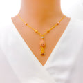 Magnificent Mesh Drop 22K Gold Necklace 
