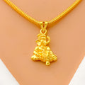 Detailed 22k Gold Ganpati Pendant 