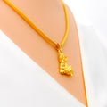 Detailed 22k Gold Ganpati Pendant 