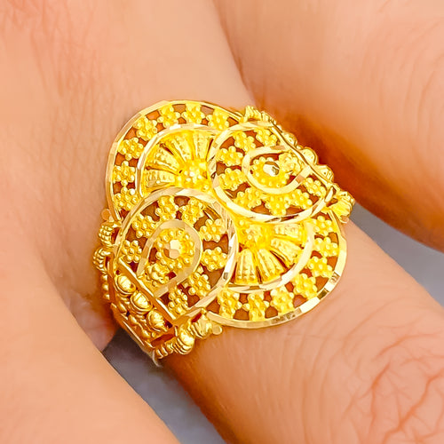 22K Gold Mens Ring (indian design) - RiMs9459 - 22Kt Mens Ring with quality  Star Signity stones studded (Indian design)