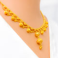 Delicate Glam Drop 22k Gold Necklace Set 