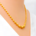 Reflective Striped 22k Gold Necklace Set 