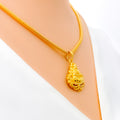 Impressive Festive 22k Gold Lakshmi Pendant 