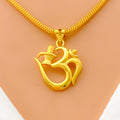 Iconic 22k Gold Shiv OM Pendant 