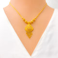 Upscale Trendy 22k Gold Necklace Set 