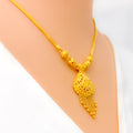 Upscale Trendy 22k Gold Necklace Set 